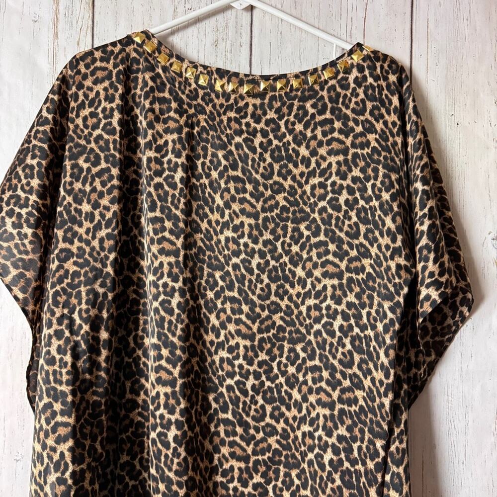 Michael Kors Women’s Animal Flowy Print Poncho Sz SM - Picture 10 of 12